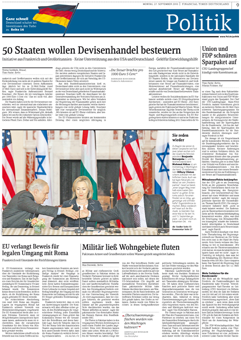 Das Politik-Ressort der neuen FTD Das Politik-Ressort der neuen FTD