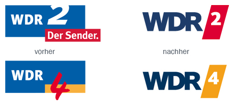 Neue Logos für WDR2 & WDR4