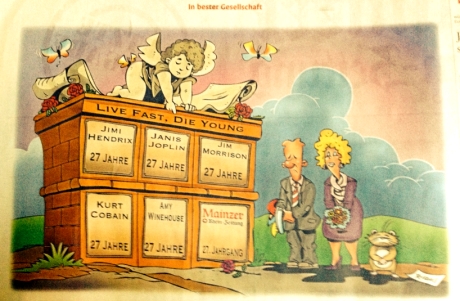 Karikatur in letzter Mainzer Rhein-Zeitung Karikatur in letzter Mainzer Rhein-Zeitung