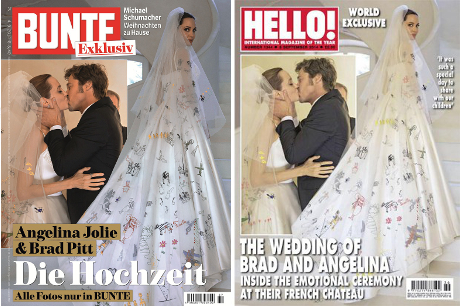 Bunte und Hello mit Brangelina