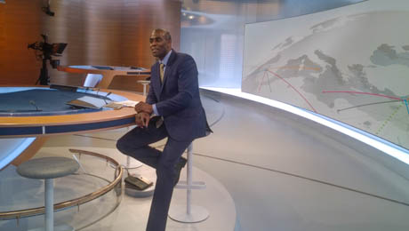 Phil Gayle im DW-News-Studio Phil Gayle im DW-News-Studio