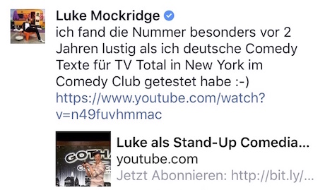 Luke Mockridge Kommentar Luke Mockridge Kommentar