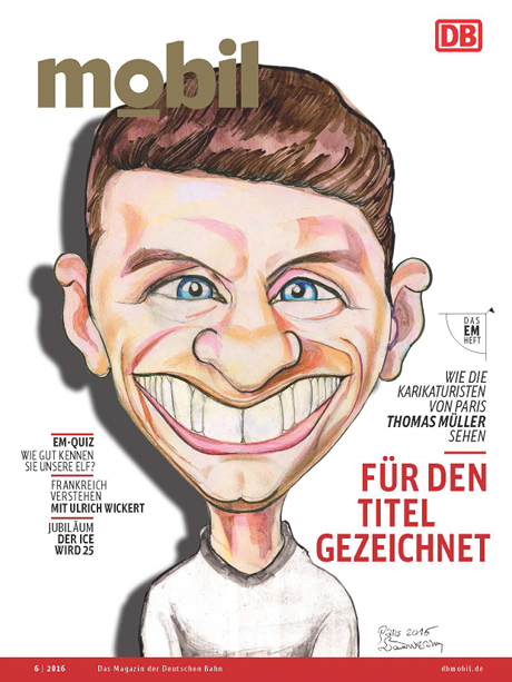 Thomas Müller auf Cover von DB Mobil