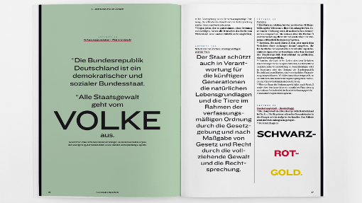 Das Grundgesetz als Magazin