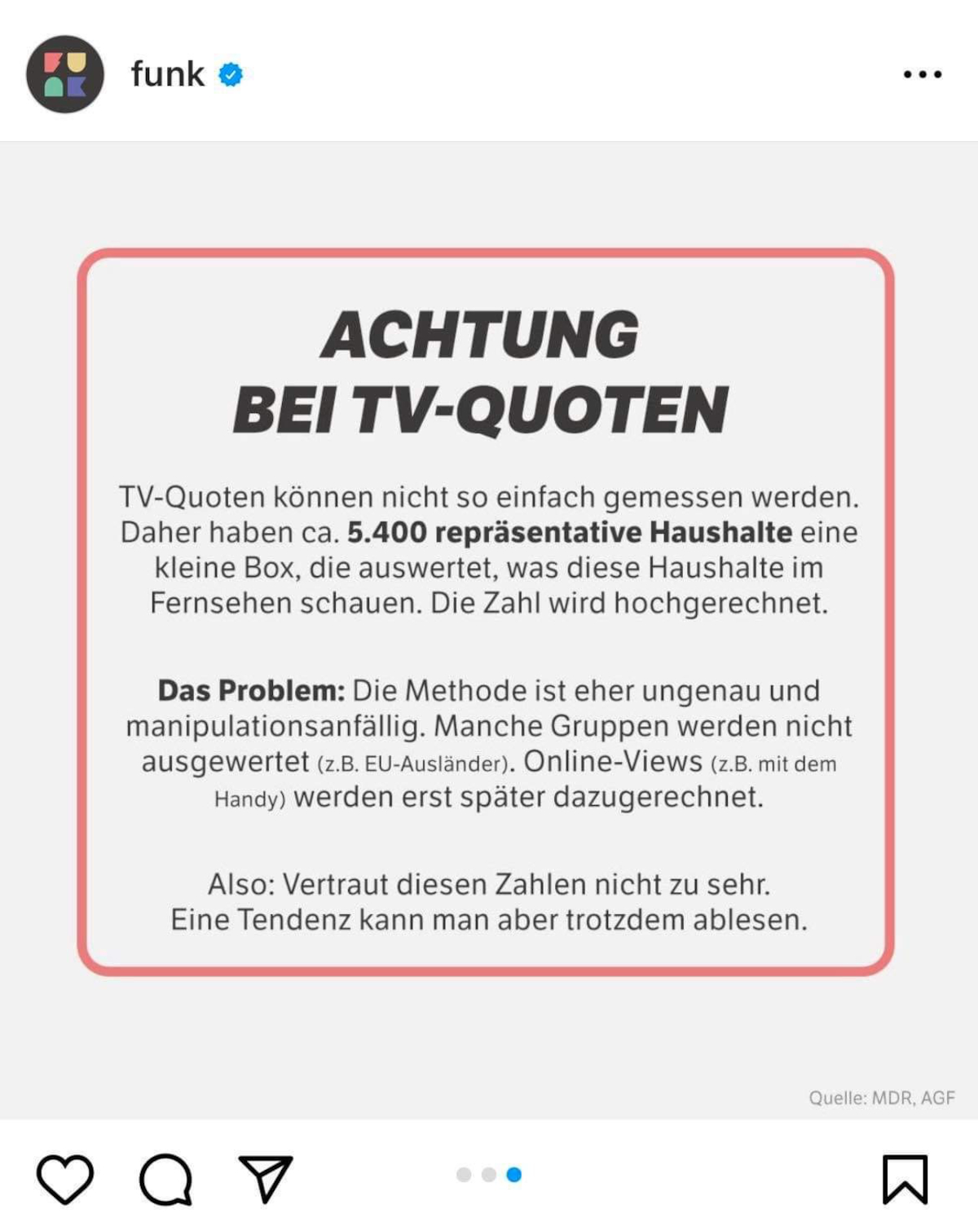 Achtung vor TV-Quoten Achtung vor TV-Quoten