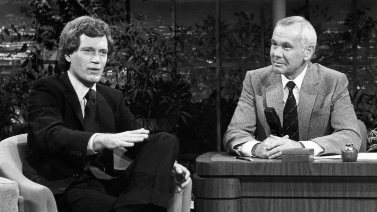 David Letterman und Johnny Carson - Großbild im Popup-Fenster David Letterman und Johnny Carson