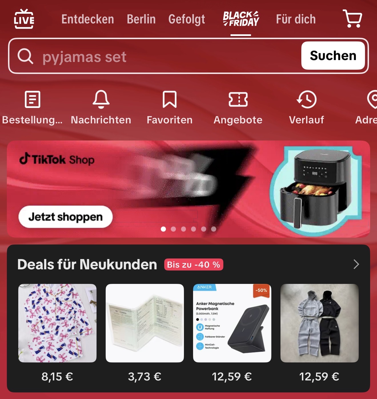TikTok Shop - Großbild im Popup-Fenster TikTok Shop