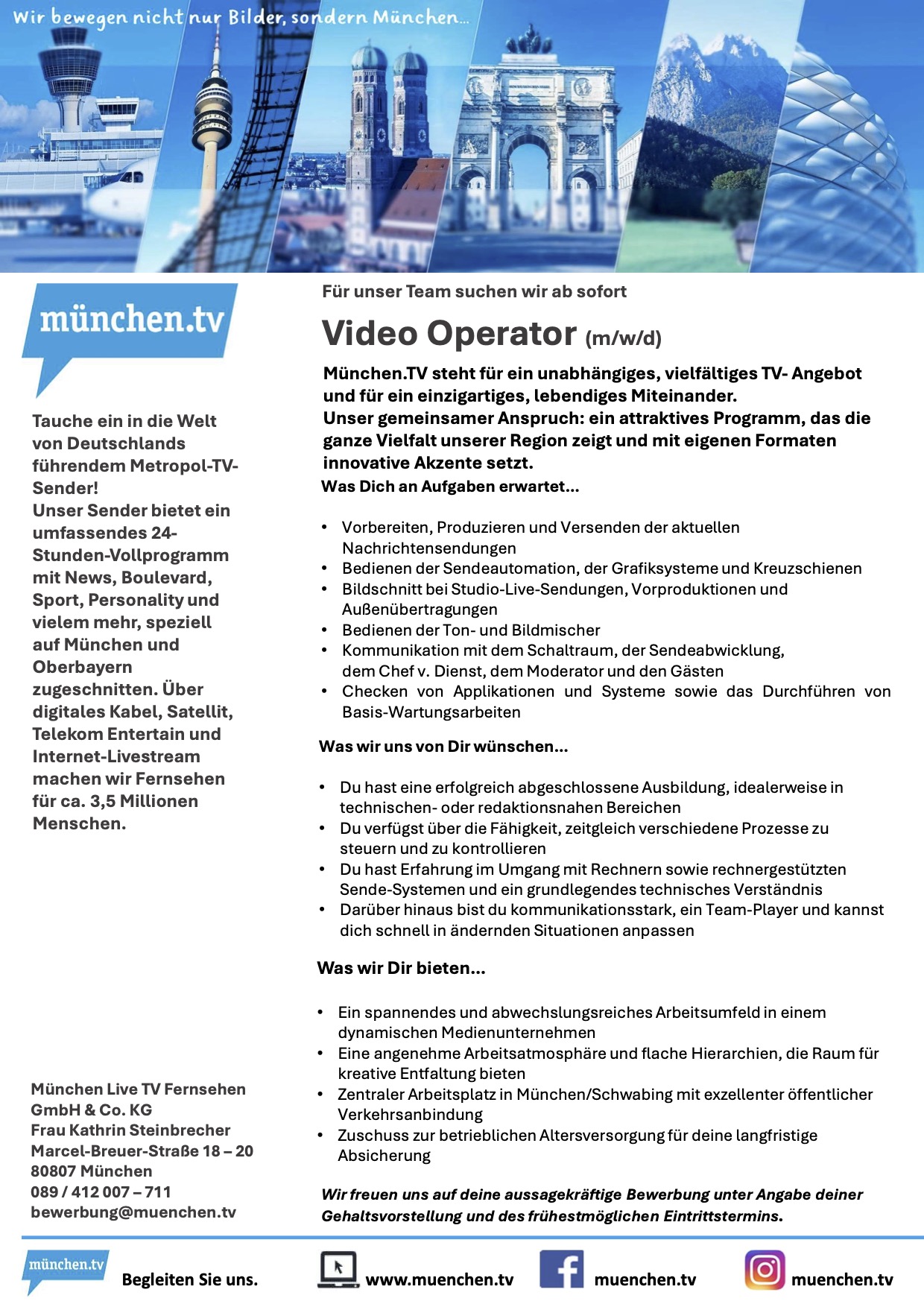 Video Operator (m/w/d)