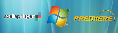 Grafik: DWDL.de; Logos: Microsoft/Premiere/Axel Springer