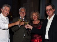 F. Schätzing, M. Schächter und die Gruppe 5-Chefs Christel Fomm und Uwe Kersken