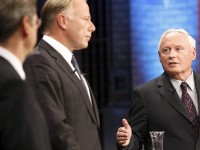 Westerwelle, Trittin und Lafontaine im TV-Dreikampf