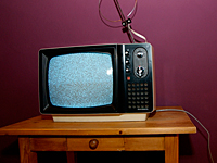 Fernseher mit Bildstörung