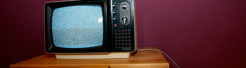 Fernseher mit Bildstörung