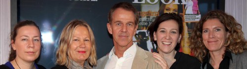 Das Look-Team: Klaus Dahm mit seinen Damen