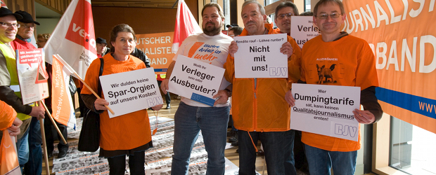 Protest vor Tarifverhandlungen