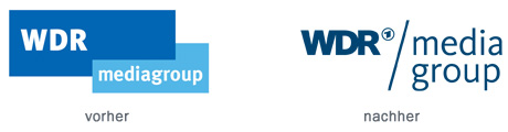 Vergleich der WDR mediagroup-Logos
