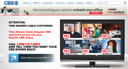 CBS Homepage Gebührenkampf