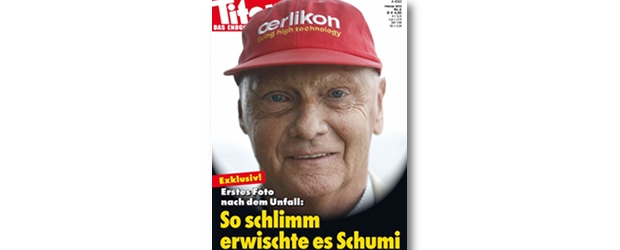 Niki Lauda auf Titanic-Cover