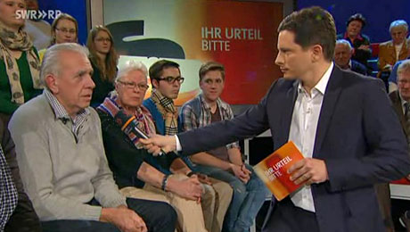 Frank Bräutigam fragt bei 'Ihr Urteil bitte' Laienmeinungen ab