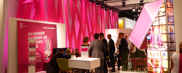Telekom-Stand auf der ANGA COM
