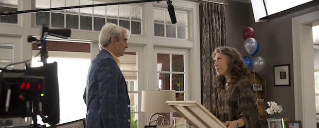 Ein Bild vom Dreh für "Grace and Frankie"