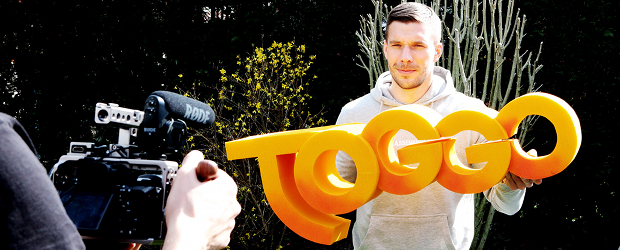 Lukas Podolski wirbt für Toggo