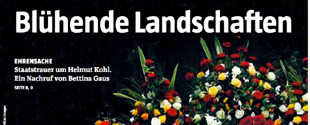 taz-Titel zum Tod von Helmut Kohl taz-Titel zum Tod von Helmut Kohl