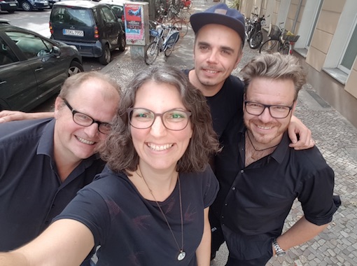Selfie mit Bob Konrad (v.l.), Richard Kropf, Hanno Hackfort
