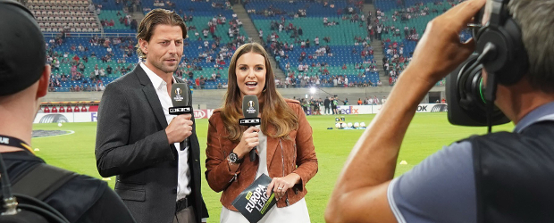 Roman Weidenfeller und Laura Wontorra