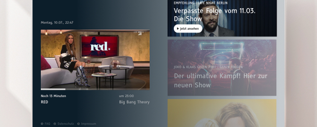 HbbTV-Empfehlungen bei ProSiebenSat.1