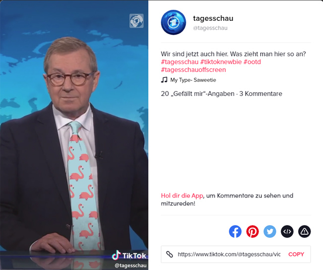 Tagesschau bei TikTok