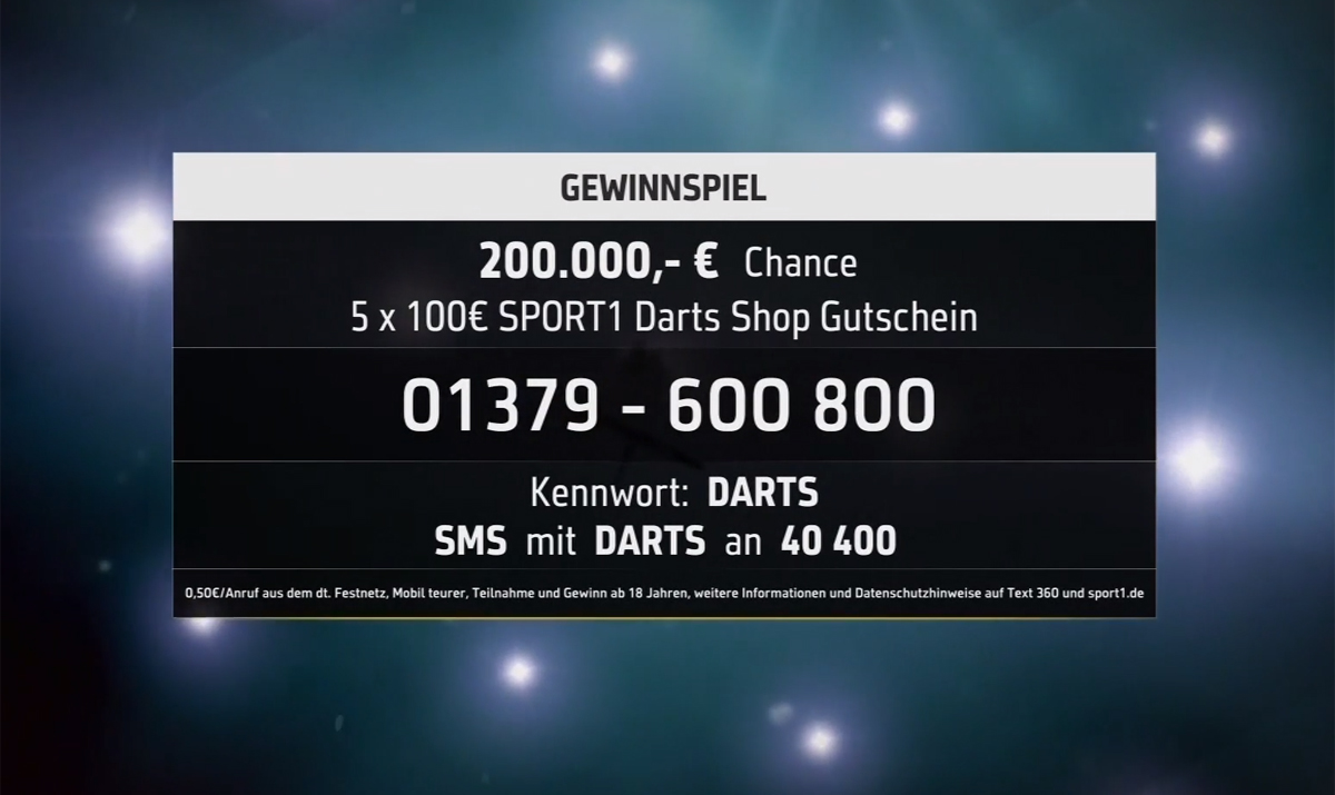 Darts-Gewinnspiel von Sport1