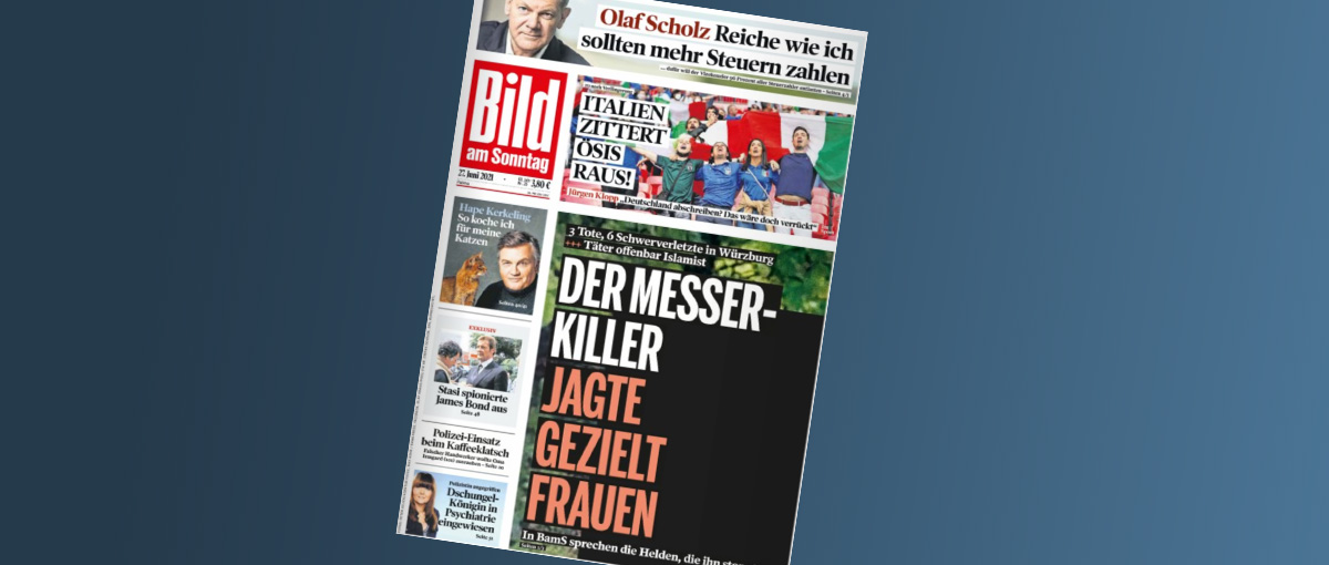 "Bild am Sonntag" zeigt falschen Täter von Würzburg