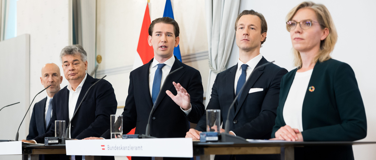 Sebastian Kurz und Regierungsteam