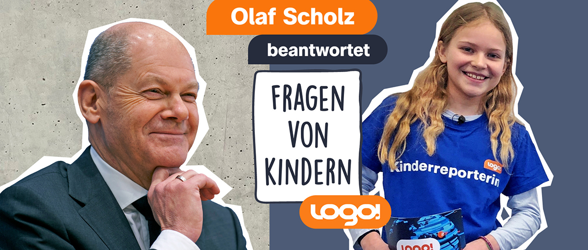 logo mit Olaf Scholz und Polina