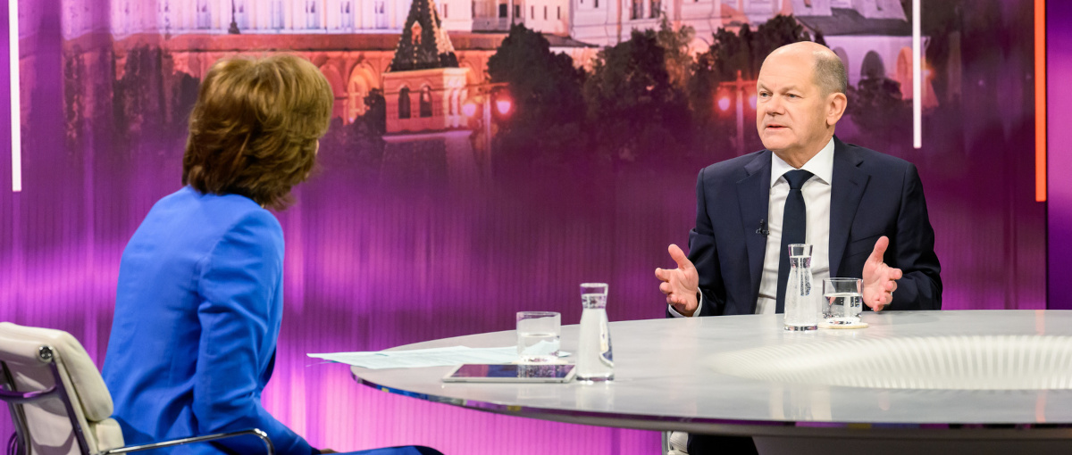 Olaf Scholz bei Maybrit Illner