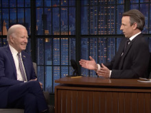 Joe Biden und Seth Meyers