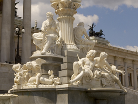 Österreichisches Parlament, Wien Brunnen
