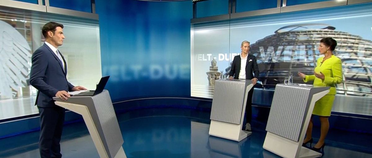 TV-Duell zwischen Wagenknecht und Weidel