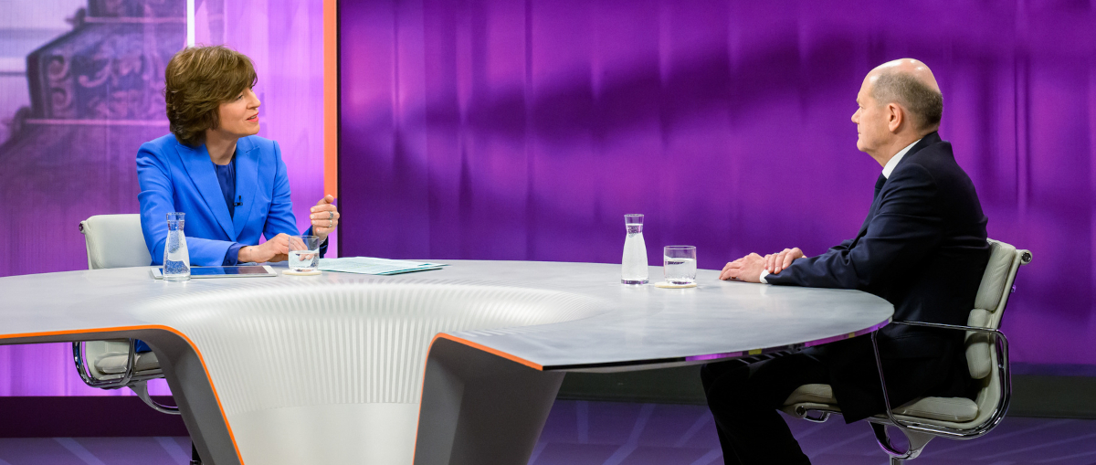 Olaf Scholz bei Maybrit Illner