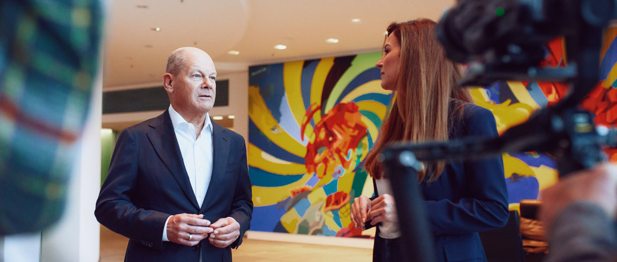 Olaf Scholz und Katrin Bauerfeind