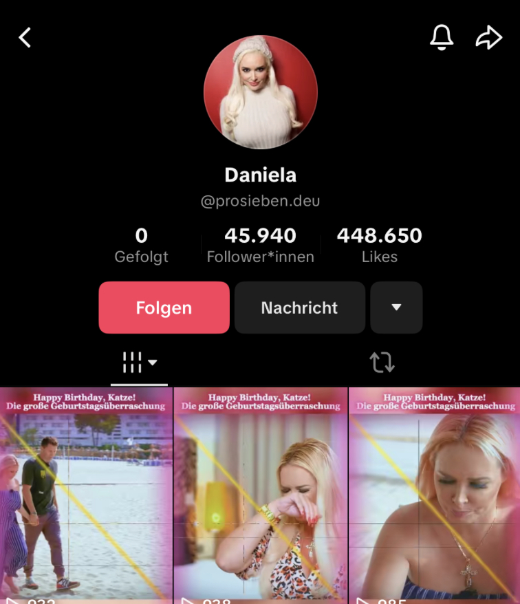 Katzenberger-Fake auf TikTok