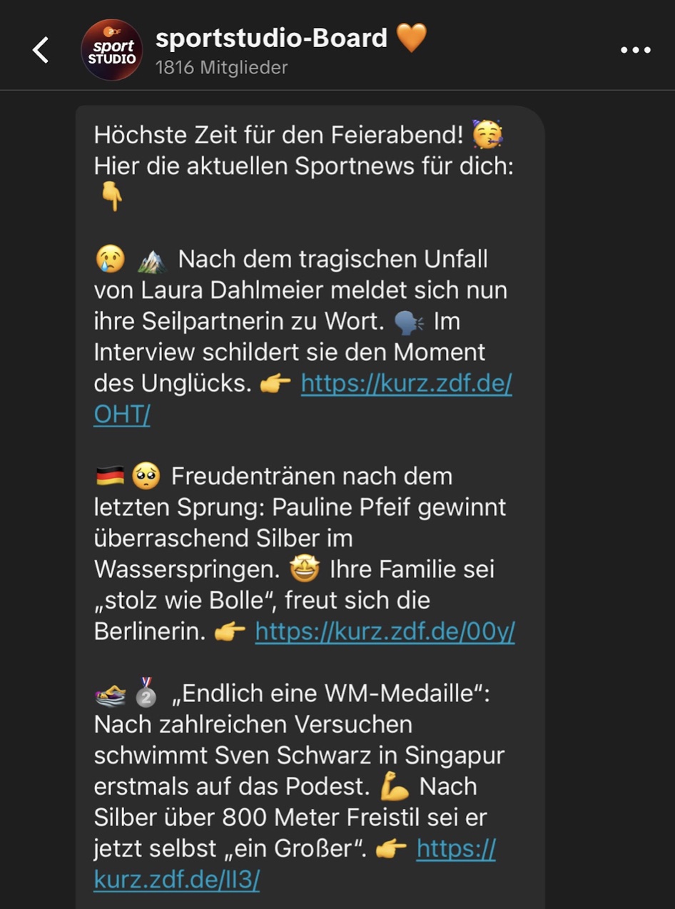 Sportstudio auf TikTok