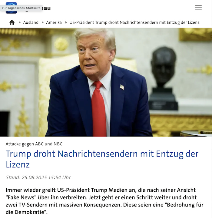 Tagesschau über Trump