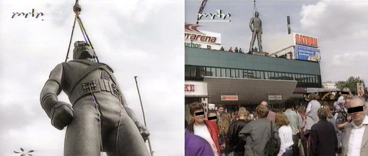 Die Jackson-Statue in Berlin