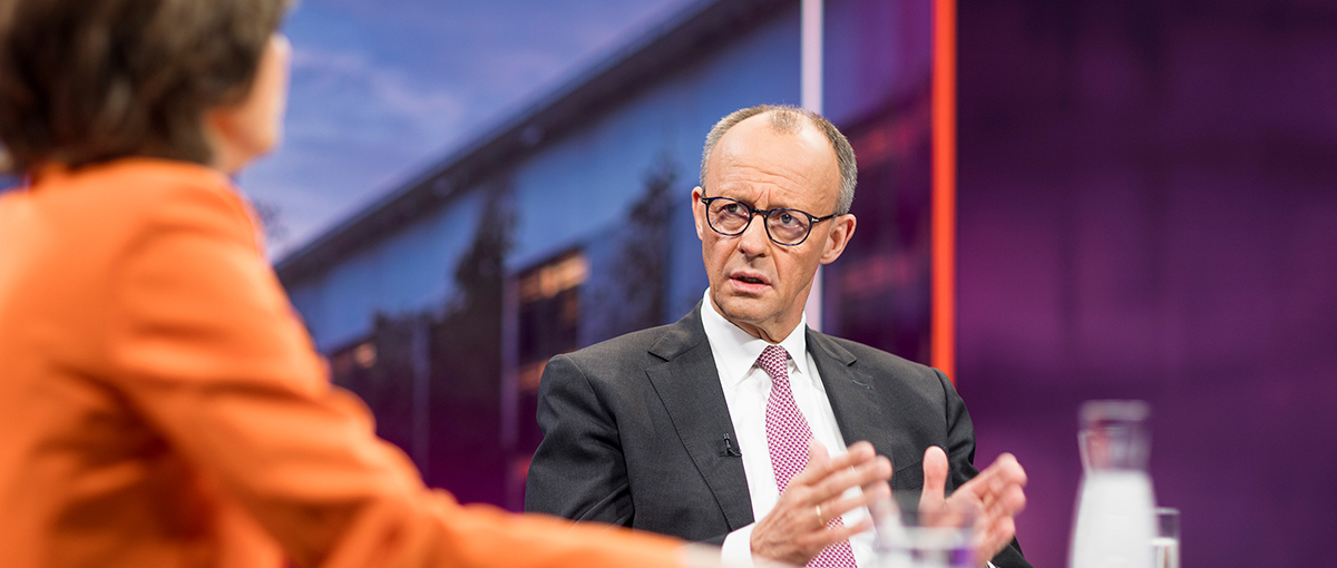 Friedrich Merz im Mai 2025 bei Illner