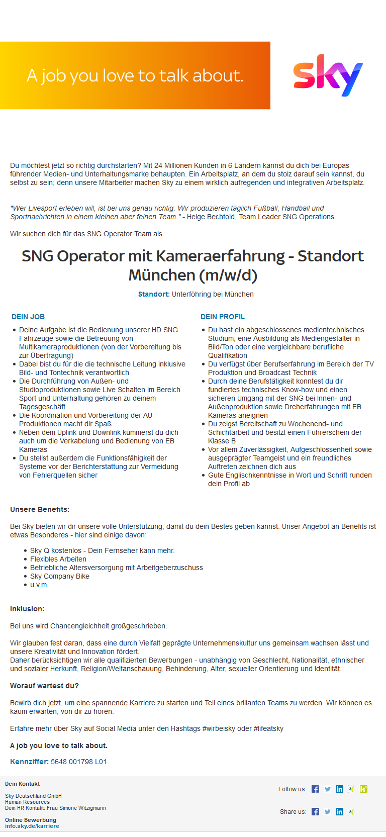 Sky Deutschland Jobs Sky Deutschland Jobs