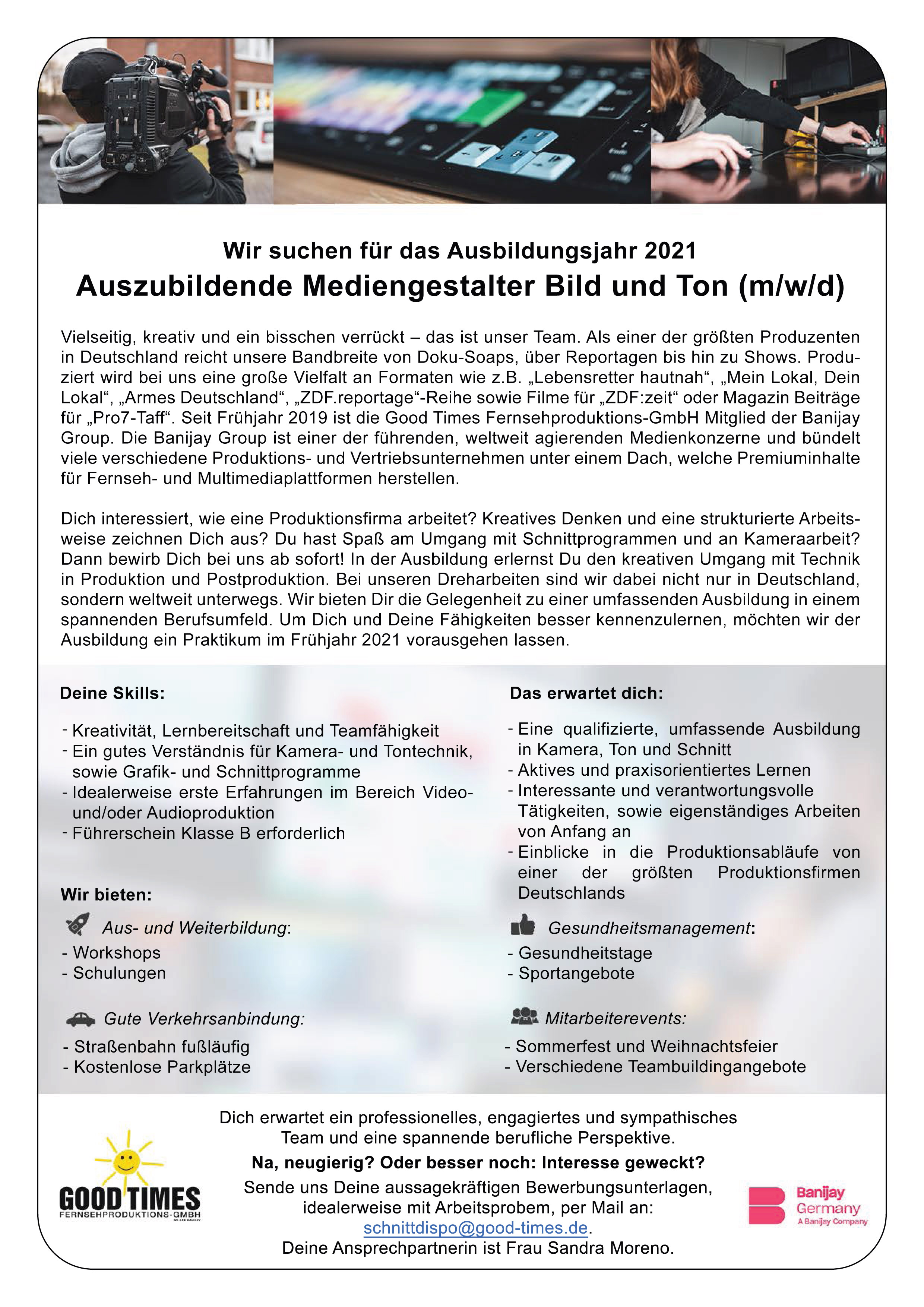 Mediengestalter Bild Und Ton Ausbildung K?Ln marsuki lama