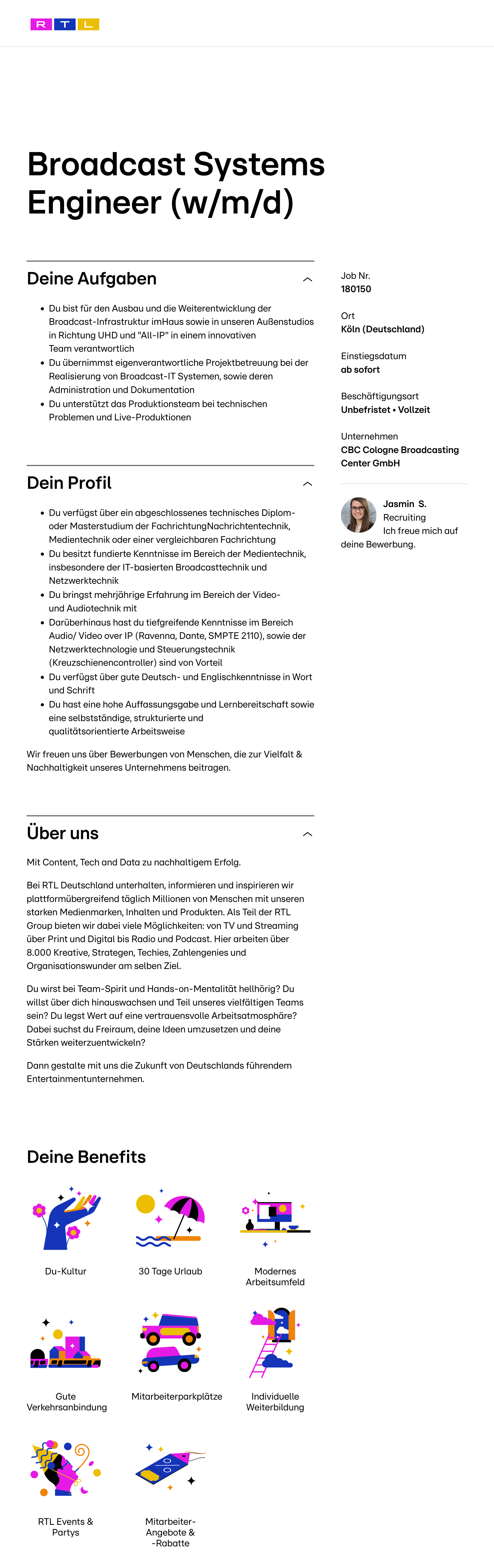 Broadcast Systems Engineer (w/m/d)
