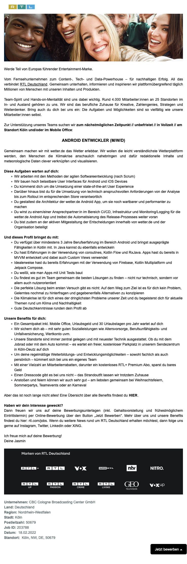 Android Entwickler (m/w/d) (CBC)